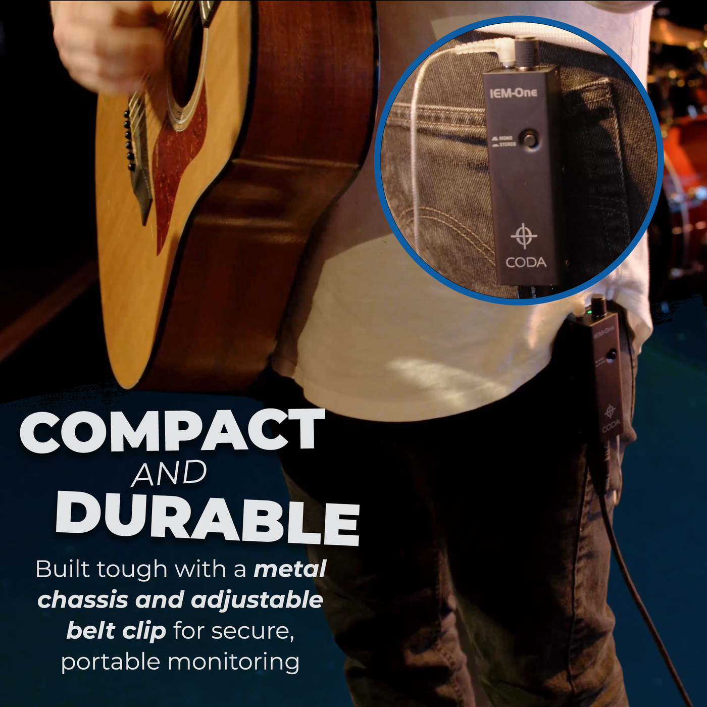 Wired In-Ear Monitor Headphone Amplifier (Single Channel)