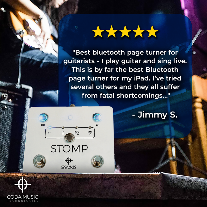 setlist helper bluetooth pedal STOMP Bluetooth Page Turner Pedal