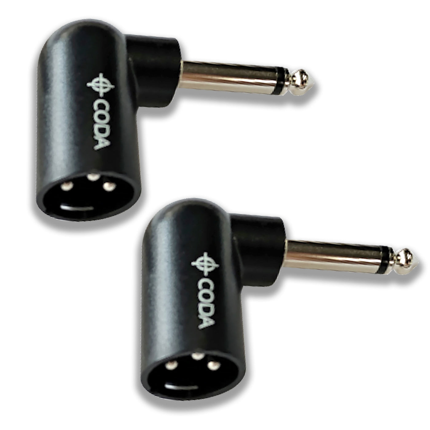 90-Degree XLR Adapter – XLR to XLR or XLR to 1/4" TS Right Angle Connectors