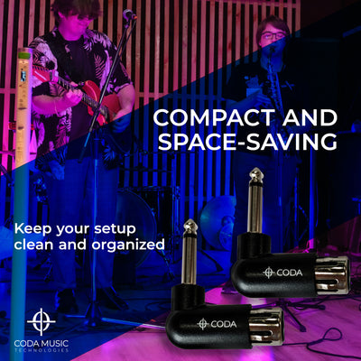 90-Degree XLR Adapter – XLR to XLR or XLR to 1/4" TS Right Angle Connectors